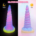 Spiralna faktura różowo-fioletowego dildo