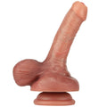 Boczne ujęcie realistycznego dildo ustawionego na przyssawce