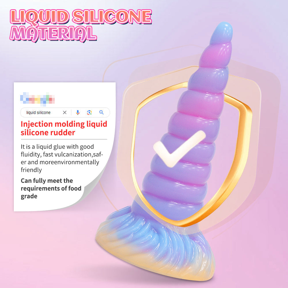 Wymiary unicorn dildo o długości 17,8 cm
