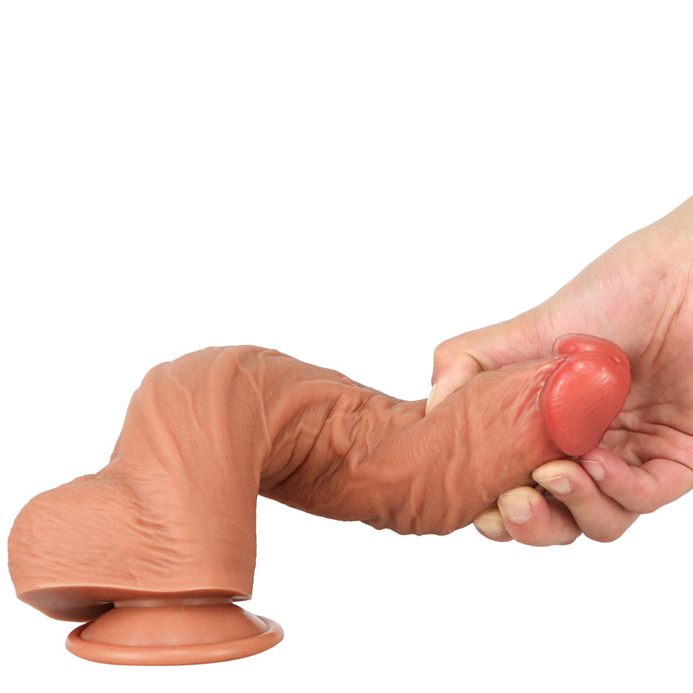 Szeroka przyssawka realistycznego dildo