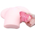 Przyssawka różowego podwójnego dildo przy gładkiej powierzchni