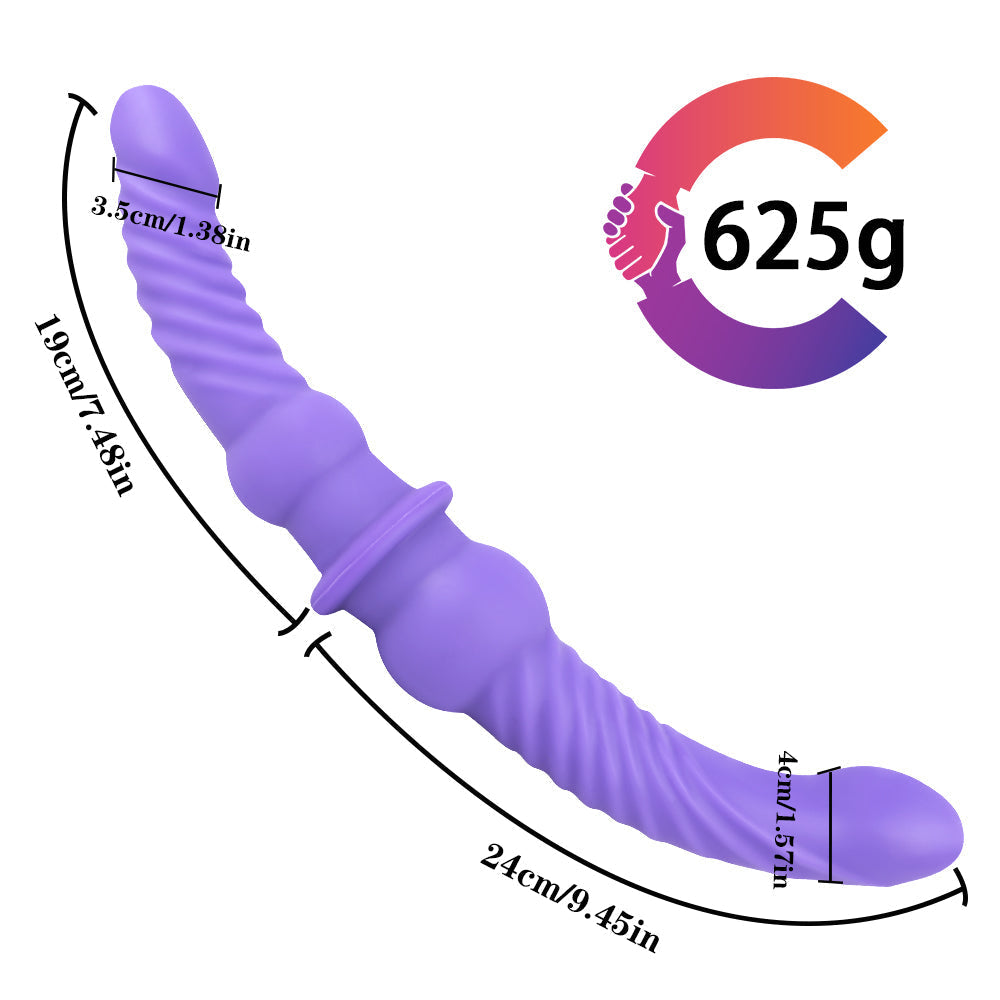 Pogrubiona część środkowa podwójnego dildo