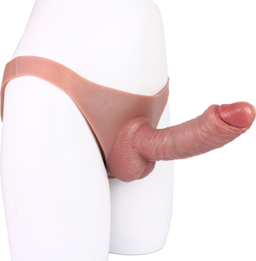 Majtki z dildo i realistycznym pustym trzonem