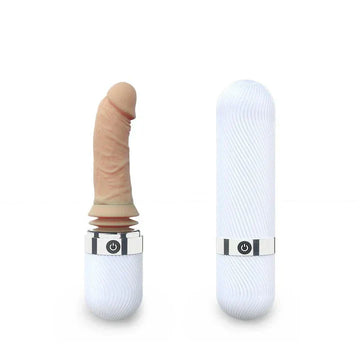 Dildo mechaniczne w zamkniętej białej obudowie