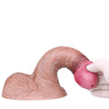 Mocno zgięty trzon dildo z widocznym przewodem