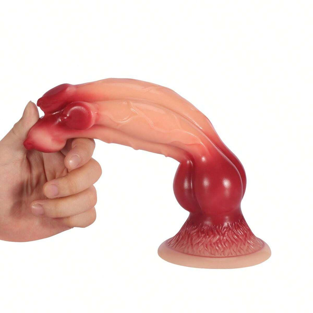 Monster dildo z trzema głowicami — produkt z pompką i strzykawką