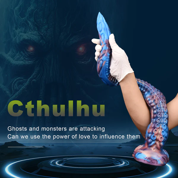 Niebieskie tentacle dildo o fantazyjnej formie