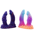 Kolorowe monster dildo dwustronne — porównanie dwóch wariantów