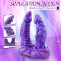 Kolorowe monster dildo dwustronne — ilustracja konstrukcji dwustronnej