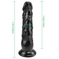 Okrągła przyssawka czarnego dildo
