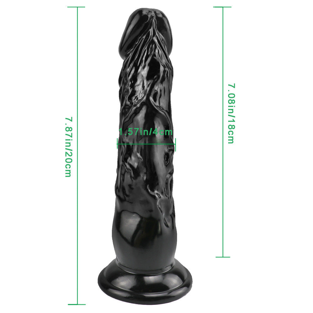 Okrągła przyssawka czarnego dildo
