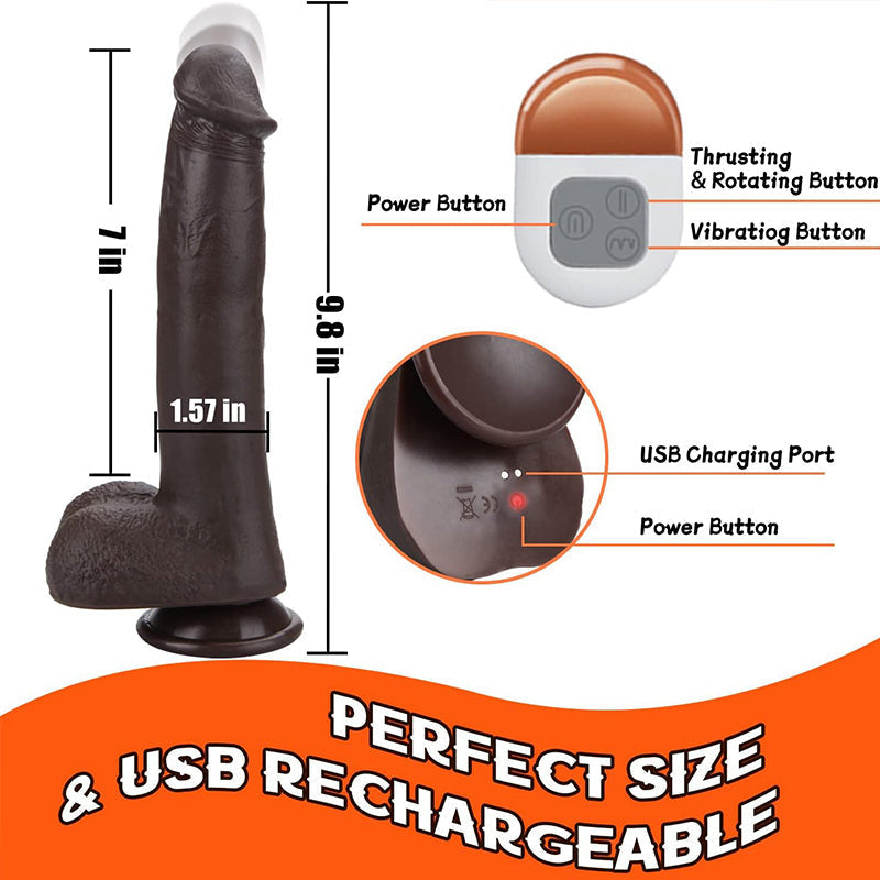Wymiary dildo: 24,9 cm długości, 17,8 cm użytkowo i 4 cm średnicy