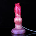 Pompowane dog dildo z podwójnym węzłem — schemat wymiarów pierwszego wariantu