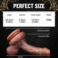 Wymiary dildo: 20,4 cm długości, 13,4 cm użytkowo i 3,5 cm średnicy