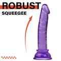 Elastyczna konstrukcja fioletowego dildo