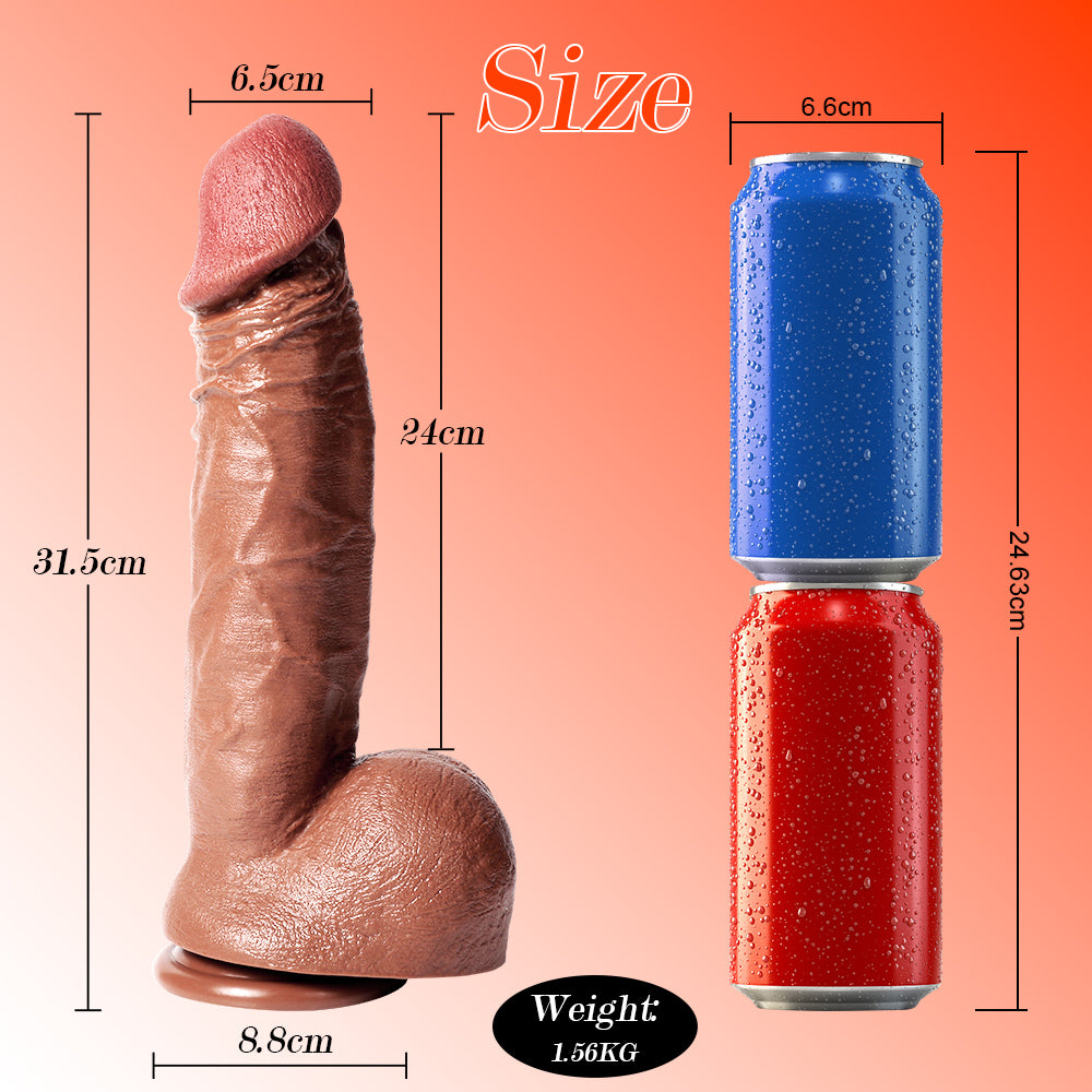 Duże realistyczne dildo o masie 1,06 kg
