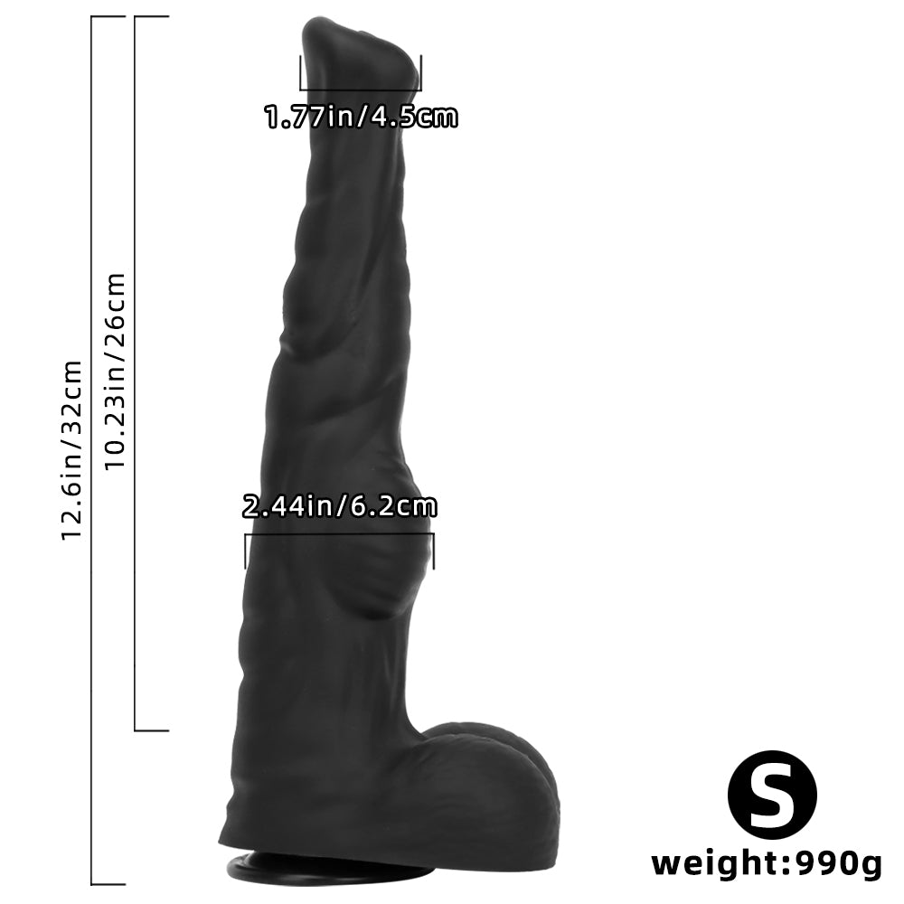 Wymiary horse dildo S: 32 cm długości i do 6,2 cm średnicy