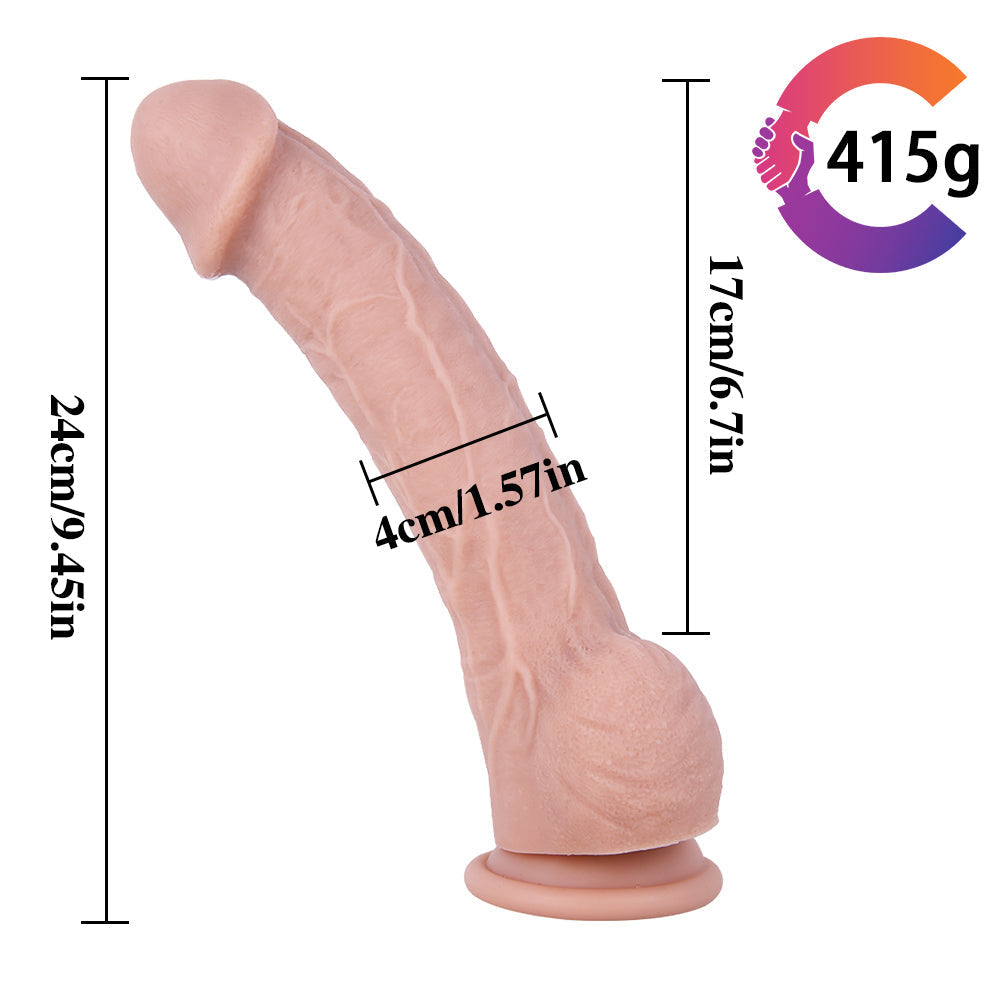 Wymiary strap on dildo: 24 cm długości, 17 cm użytkowo i 4 cm średnicy