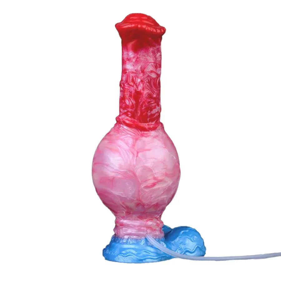 Horse dildo z pompowanym węzłem i funkcją wytrysku