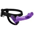 Podwójne strap on dildo z regulowaną uprzężą