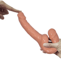 Cieliste strapless dildo z dwoma ramionami