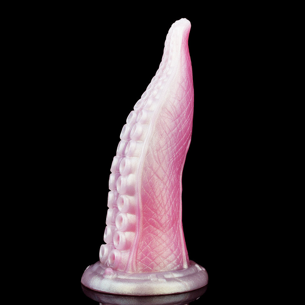 Różowe tentacle dildo z szeroką przyssawką
