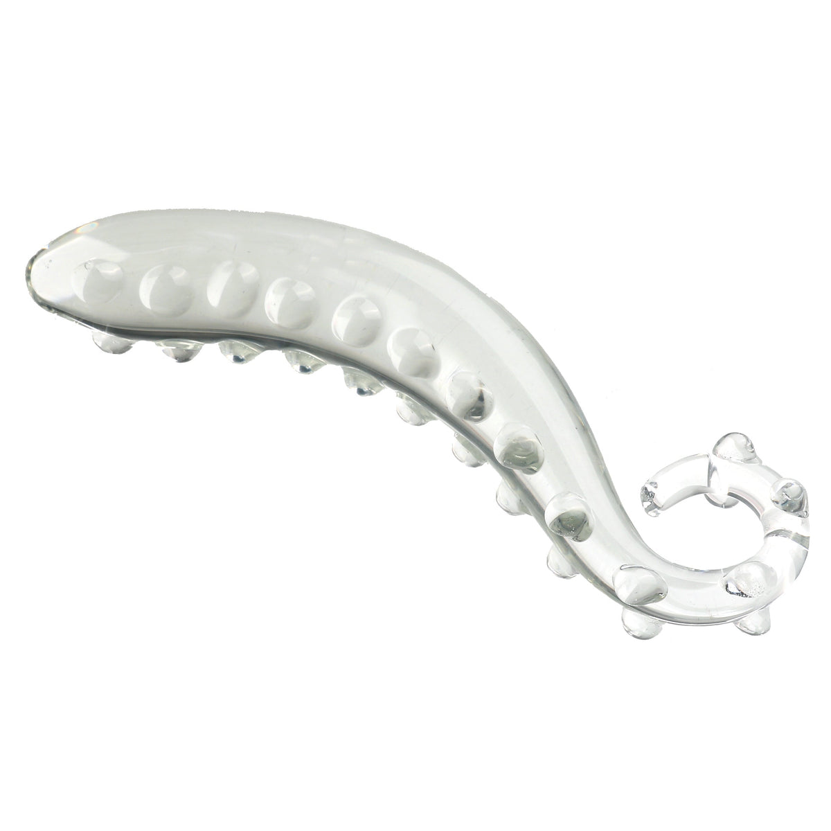 Boczne ujęcie zakrzywionego tentacle dildo