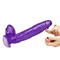 Elastyczny półprzezroczysty trzon dużego dildo