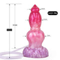 Pompowane dog dildo z podwójnym węzłem — schemat wymiarów ósmego wariantu