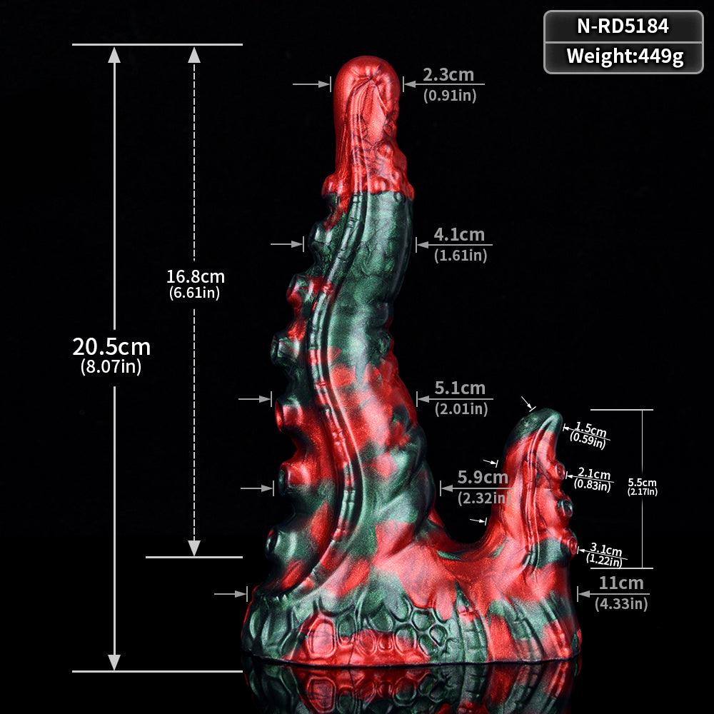 Wymiary tentacle dildo: 20,5 cm długości