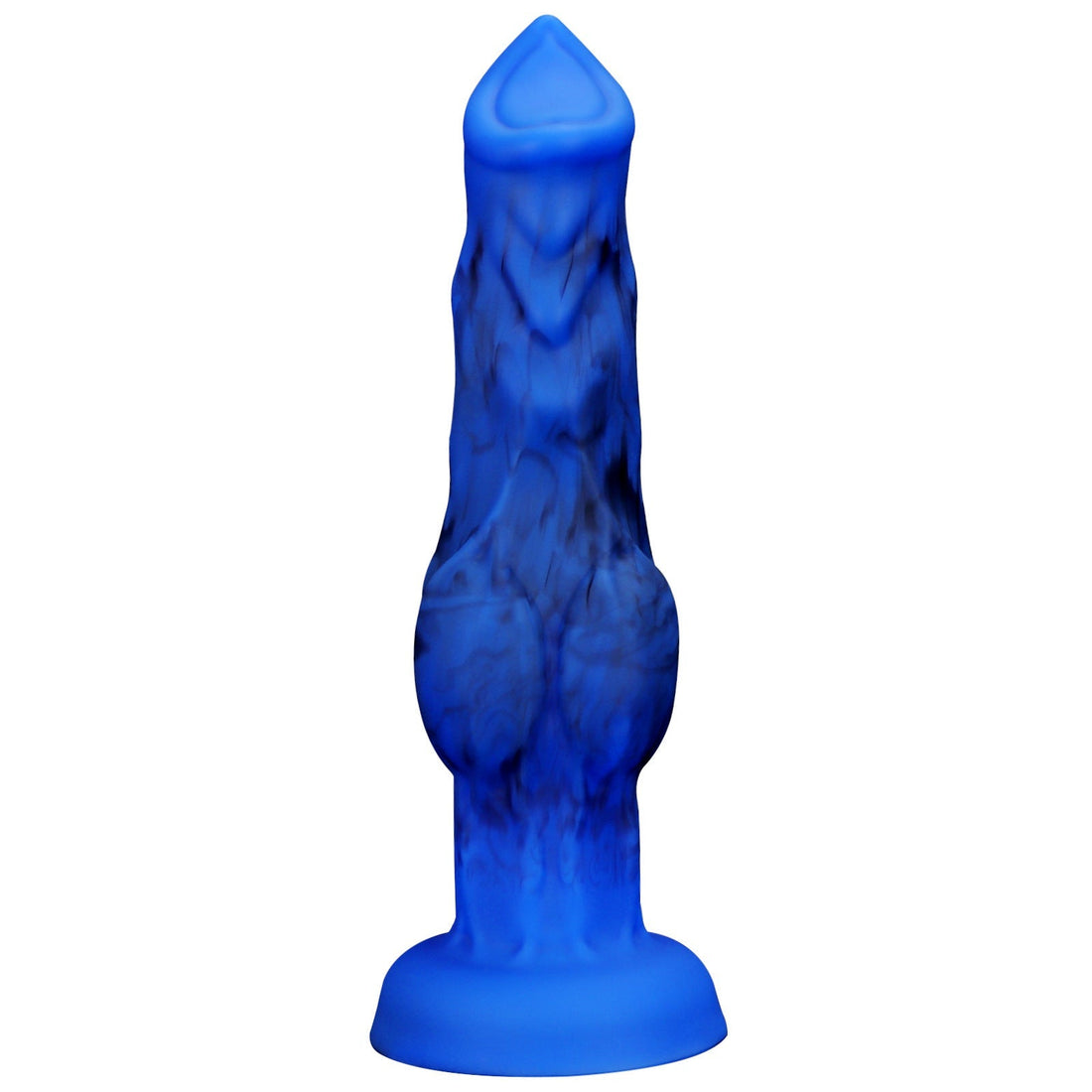 Niebieskie knot dildo z motywem wilka — zestaw rozmiarów knot dildo z motywem wilka