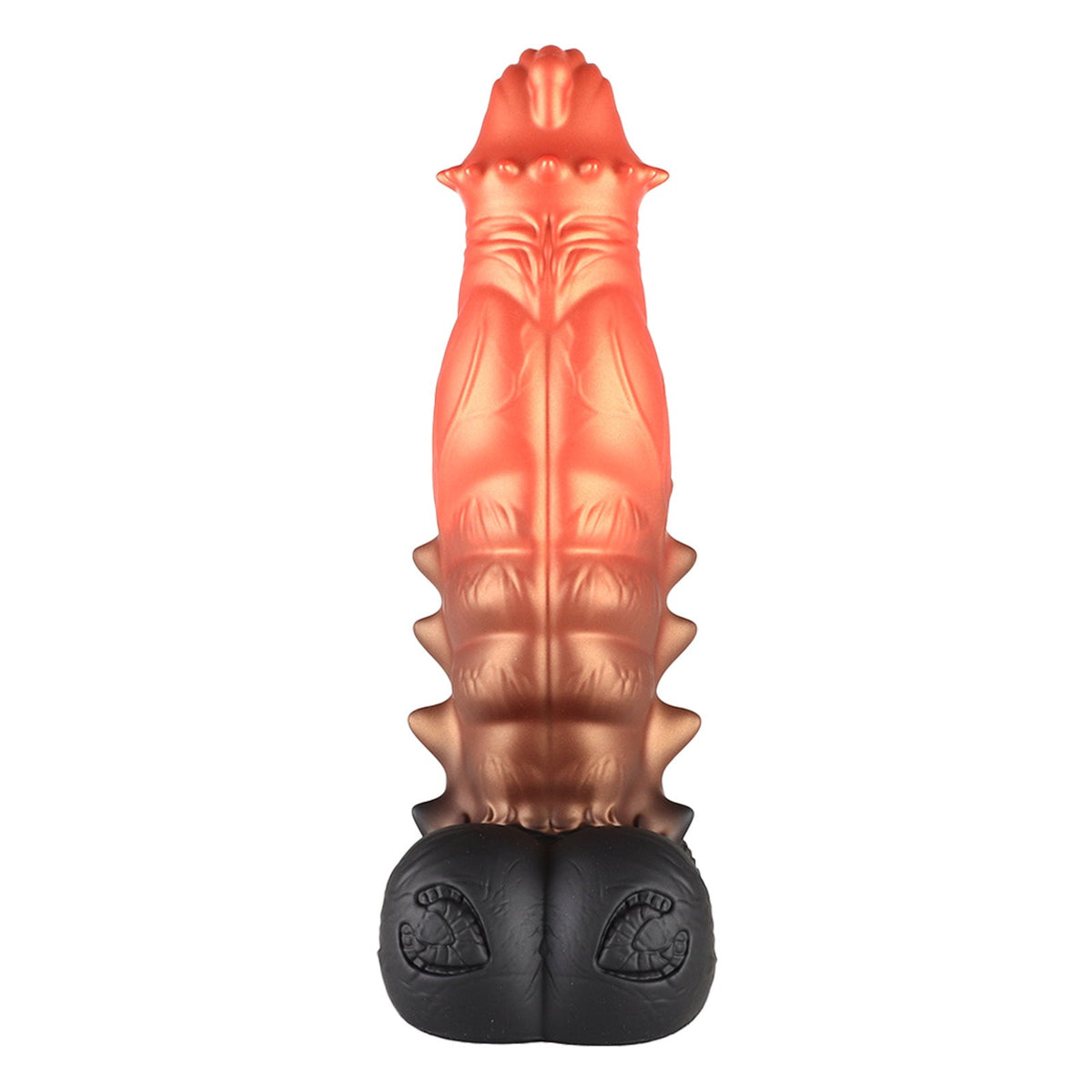 Boczne ujęcie fantazyjnego dildo z szeroką podstawą