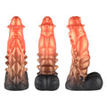 Porównanie faktury trzech rozmiarów dragon dildo