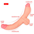 Podwójne realistyczne dildo — przyssawka w zbliżeniu