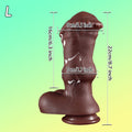 Brązowe dildo fantasy w rozmiarze L – wymiary