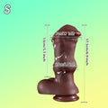 Brązowe dildo fantasy w rozmiarze S – wymiary