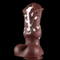 Brązowe dildo fantasy – widok z boku