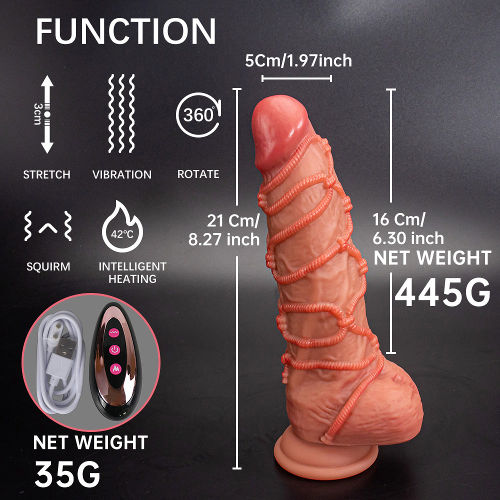 Funkcje ruchu, obrotu i wibracji oraz wymiary 21 cm