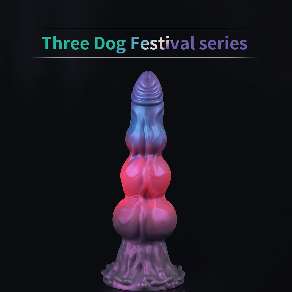 Dildo fantasy w fioletowo-różowym kolorze