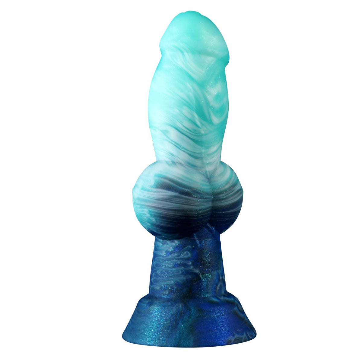 Dildo fantasy z motywem psa – widok z tyłu