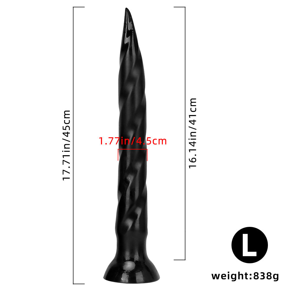 Dildo spiralne w rozmiarze L – wymiary