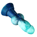 Dildo z węzłem i szeroką przyssawką