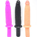 Długie dildo analne w kształcie kukurydzy w wariancie beżowym i czarnym