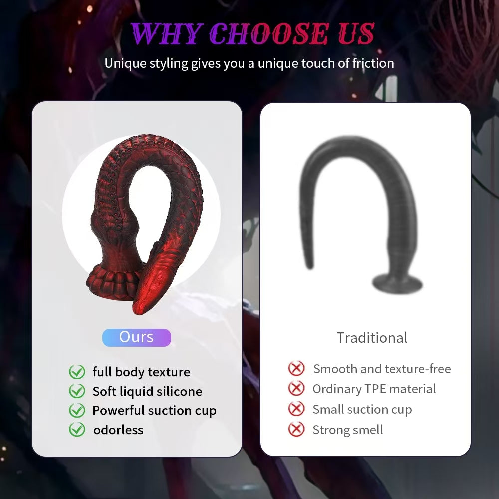 Porównanie teksturowanego dildo fantasy z gładkim modelem