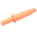 Elastyczne dildo analne z teksturowanym trzonem i uchwytem