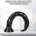 Elastyczne czarne dildo spiralne z PVC