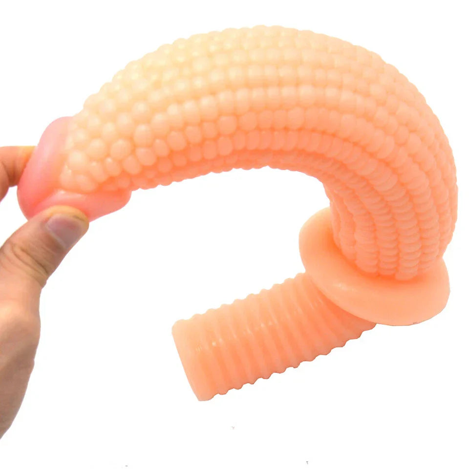 Giętkie dildo z PVC w kształcie kolby kukurydzy