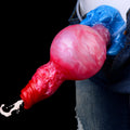 Pompowane dog dildo z funkcją wytrysku — zbliżenie konstrukcji produktu