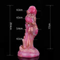 Wymiary różowego wibratora fantasy o długości 20,4 cm