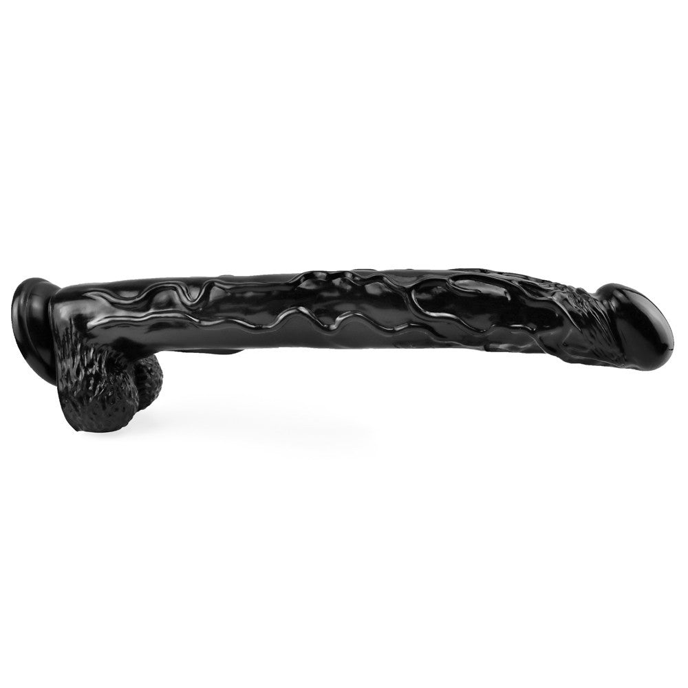 Długie teksturowane dildo o długości 42 cm